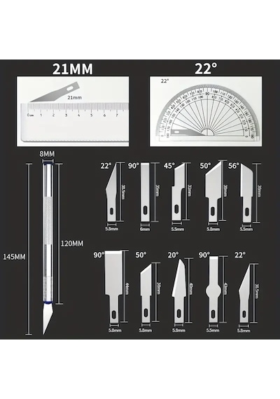 Foxyn Metal Oyma Maket Kalem Sanat Kesme Manuel Maket Bıçağı