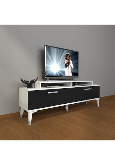 Decoraktiv Ekoflex 4 Slm Silver Tv Ünitesi Tv Sehpası Beyaz - Siyah Decoraktiv Ekoflex 4 Slm Silver Tv Ünitesi Tv Sehpası Beyaz - Siyah