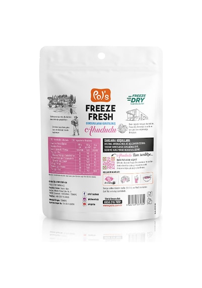 Pol's Freeze Fresh Ahududu 16 G X 3 Adet Freeze Dry Dondurularak Kurutulmuş Meyve 15 G
