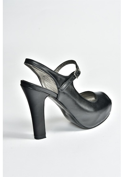 Fox Shoes Siyah/siyah Platform Topuklu Kadın Ayakkabı M348007009 Siyah