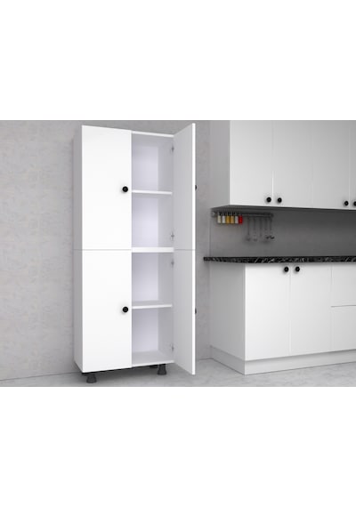 Faro Mdf 4 Raflı Çok Amaçlı Mutfak Banyo Ayakkabılık Dolap 50 CM