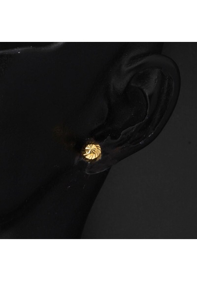 Bilezikci Kalemli 22 Ayar Top Altın Küpe 6 Mm. Yken32293