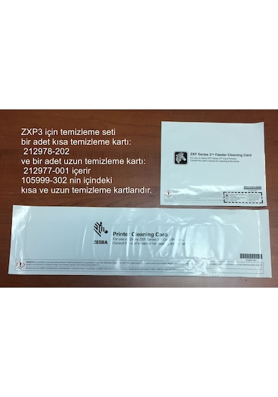 Zebra Zxp3 Series 3 Temizleme Kiti Temizlik Kartı Zebra