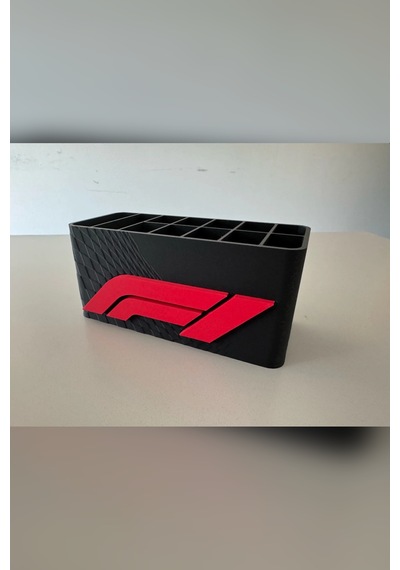 Zeroxo Yarış Temalı Masaüstü Kalemlik Organizer 14x7 Cm Petek Desenli Çok Renkli