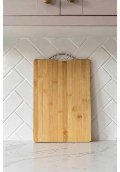 Bambu Kesme Tahtası 24x34 Cm Paslanmaz Çelik Kulplu Doğrama Tahtası Çok Amaçlı Sunum Panosu Mutfak Kesim Ve Servis Tahtası Bej Bej Bambu Kesme Tahtası 24x34 Cm Paslanmaz Çelik Kulplu Doğrama Tahtası Çok Amaçlı Sunum Panosu Mutfak Kesim Ve Servis Tahtası Bej Bej