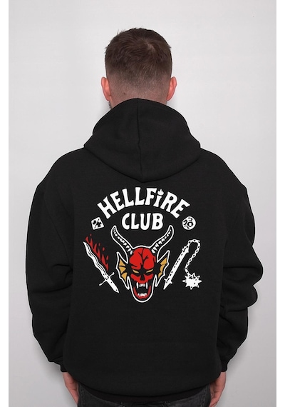 Hellfire Club Dizi Stranger Things Sweatshirt Unisex Kapüşonlu Hoodie 001