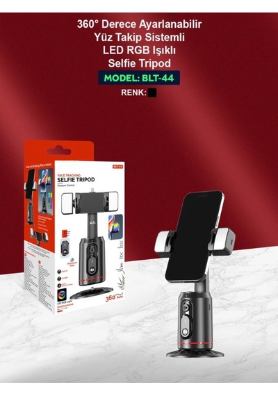 360 Yüz Takipli Rgb Işıklı Profesyonel Gimbal Tripod Telefon Sabitleyici Fotoğraf & Video