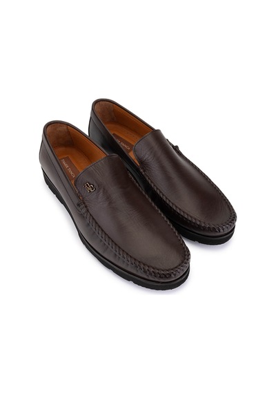 Tamer Tanca Erkek Hakiki Deri Kahverengi Loafer Ayakkabı 478 B1202 Erk Ayk Y25 Kahve Dr Kahverengi