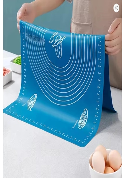 Silikon Hamur Açma Matı Silpat Büyük Boy 50x40 Cm Premium Kalite Yapışmaz Hamur Şekillendirici Mat