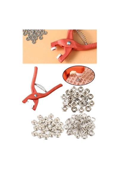 50 Adet Pense Aracı Metal Dikiş Düğmeleri Beş Pençe Toka Metal Yapış Düğmeler Çıtçıt Düğmeler Perçin