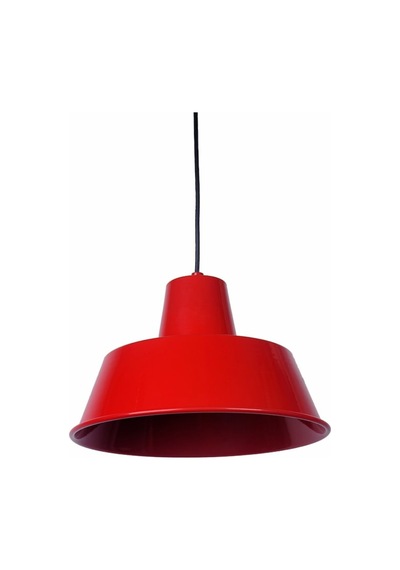 Retro Metal Sarkıt Avize Rustik Tekli Kırmızı Sarkıt Cafe Mutfak Aydınlatma Çap:35 Cm Beyaz