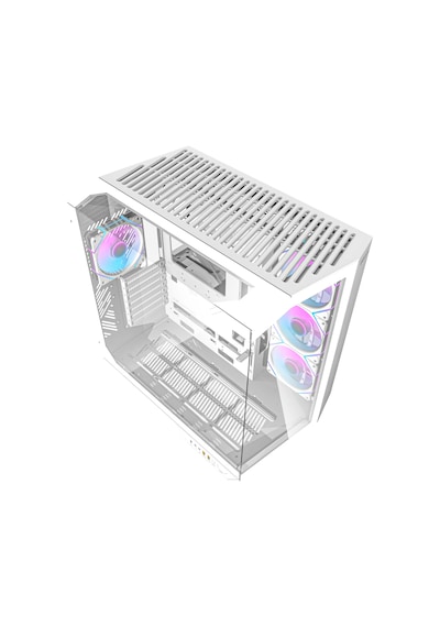 Quantum Gaming Proxima Beyaz 4 Adet Argb Fan 390mm Vga Temperli Cam Ve Type-c Bağlantılı 850w Beyaz Gaming Kasa