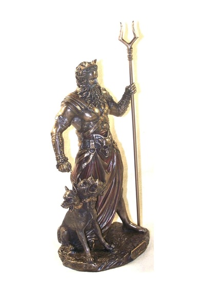 10.6 Hades Yunan Yeraltı Tanrısı Serebrus Cehennem Tazı Heykeli Soğuk Döküm Reçine Antik Bronz Kaplama Diğer