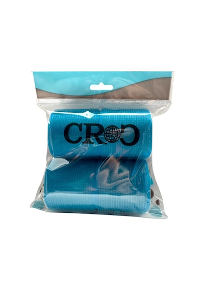 Croc 1208 Mavi Cırtlı Sünger Bigudi 4lü Çap 6cm Mavi