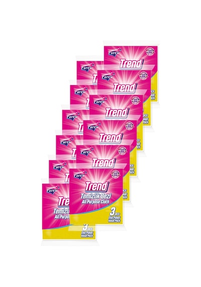 Trend Temizlik Bezi 3'lü 12 Paket 1 Koli Gri