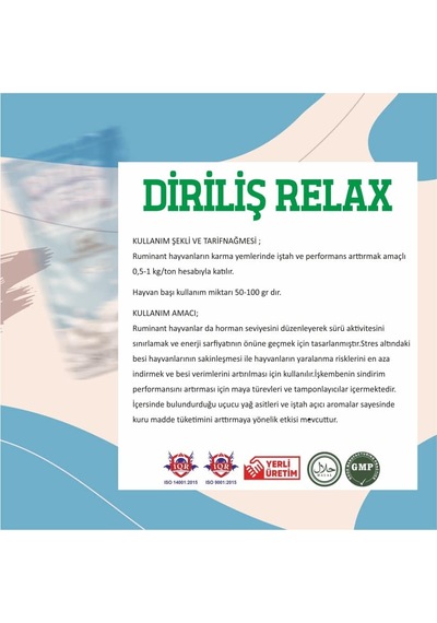 Diriliş Megarelax 25 Kg Yem Katkı Sakinleştirici