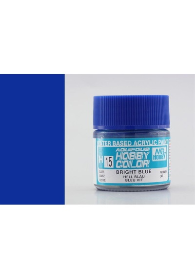 10 Ml. Bright Blue Aqueous Serisi Maket Boyası, Mr.hobby H015 Standart