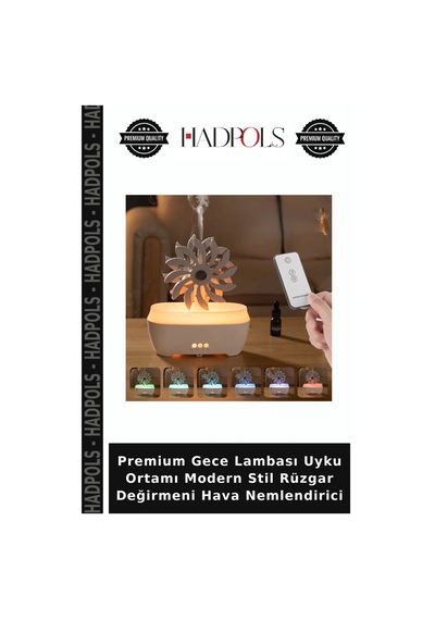 Premium Gece Lambası Uyku Ortamı Modern Stil Rüzgar Değirmeni Hava Nemlendirici