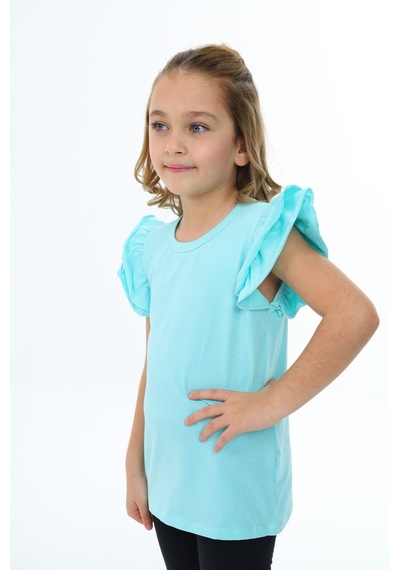 Toontoy Kids Toontoy Kız Çocuk Tişört Su Yeşili