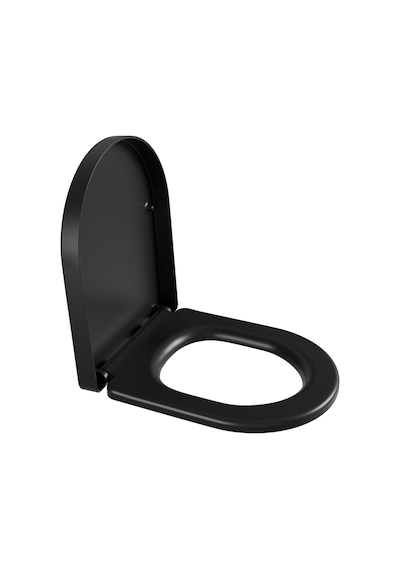 Aqua Bagno ZERO Yavaş Kapanan Klozet kapağı ,Mat Siyah,Duroplast