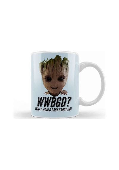Guardians Of The Galaxy What Would Baby Groot Do Kupa Bardak Porselen Karışık