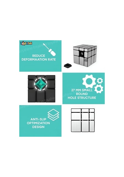 3x3x3 Gümüş Ayna Sihirli Hız Küpü Hızlı Stres Buster Beyin Fırtınası Çocuklar Ve Yetişkinler İçin Bulmaca