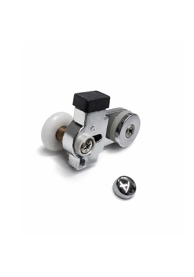Ayrıntıshop Bir Sabit İki Çalışır Duşakabin Metal Tekerlek 1 Adet Krom