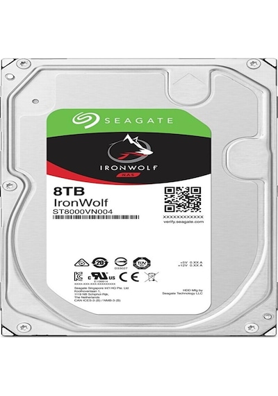 Seagate Ironwolf 3,5" 8tb 256mb St8000vn004, 7200rpm, Server/nas Hdd