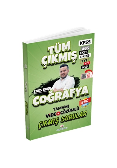 2026 Coğrafya Tüm Sınavlar Tamamı Video Çözümlü Çıkmış Sorular Dizgi Kitap