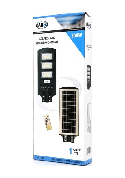 Jenerik 300w 6500k Solar Sokak Lambası Sensörlü