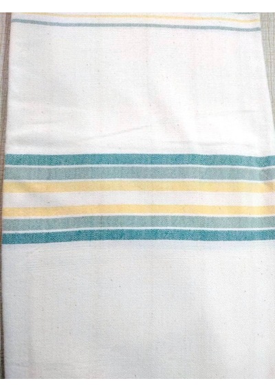 Mandaş Pamuklu El Dokuma Peştemal (80X200) - Krem Sarı