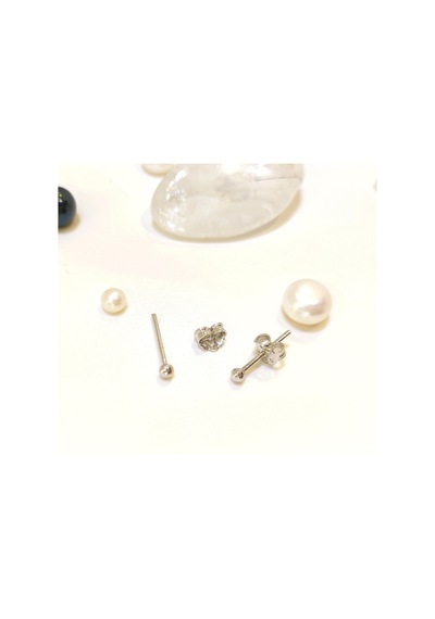 2.5mm Nokta Top Vidalı Küpe 14 Ayar Altın