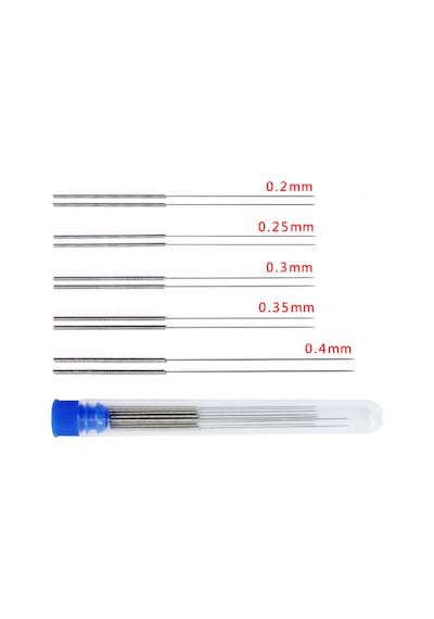 Nozül Temizleme İğnesi 10 Adet 0.2mm 0.25mm 0.3mm 0.35mm 0.4mm 3d Yazıcı Nozzle Printer Crelity Ende