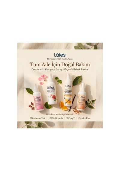 %100 Doğal Saç Ve Vücut Bebek Organik Şampuanı Vanilya ve Portakal Aromalı Usda Sertifikalı