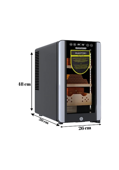 Quantoro Qcc-39 Elektronik Nemlendirme & Soğutmalı Siyah Puro Dolabı - Qtr-007