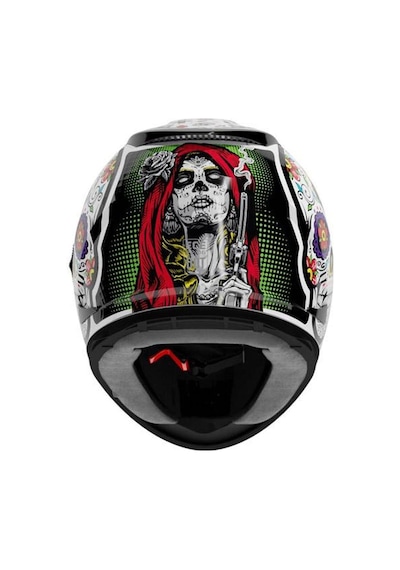 Shiro Sh-605 Sv Skull Candy Full Face Motosiklet Kaskı + Iridium Vizör Çok Renkli