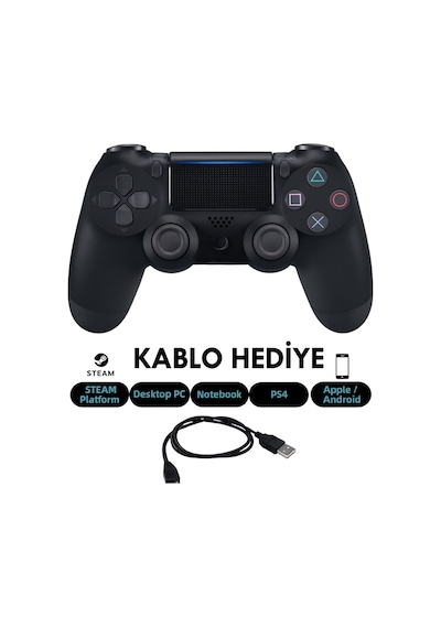 Electrima Doubleshock 4 Kablosuz Titreşimli Oyun Kolu Ps4 Siyah