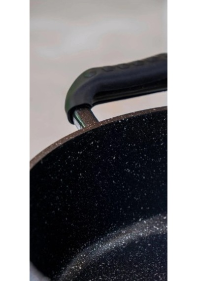 Acar Diamente 26cm Basık Tencere Dg-8564 Siyah