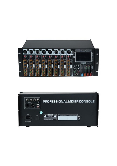 Midex Rack-08fx Rack Tipi Power Mikser 2x600w 8 Kanal Usb 99 Dsp Phantomlu Amfili Mikser Efektli