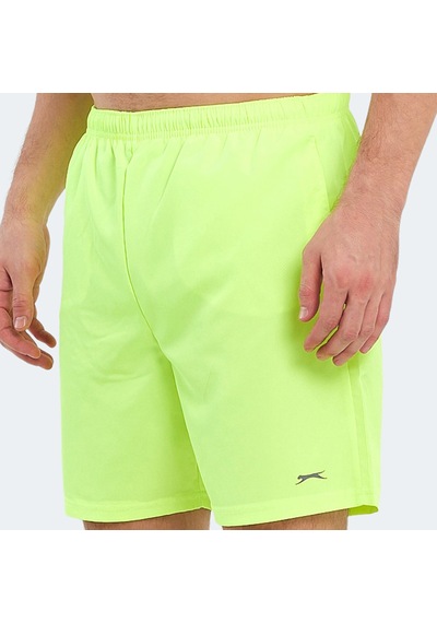 Slazenger RABI 2 li Set Erkek Cepli Deniz Şortu Kırmızı - Neon Yeşil Mayo