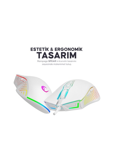 Rampage SMX-G68 Spear Kablolu RGB Ledli Oyuncu Mouse