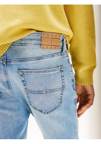 Tommy Hilfiger Austın Slım Tprd Bı0216 Co Erkek Mavi Denim Pantolon - Dm0dm21033
