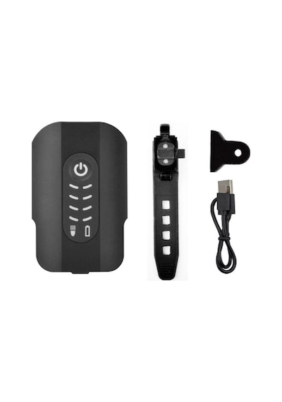 Brivigan Lw-f500 600 Lümen 2'si 1 Arada Ön & Arka Işık Usb Bisiklet Lamba Siyah