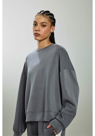 Defacto Modal Sporcu Sweatshirt F8353ax26spgr463 Gri-gr463