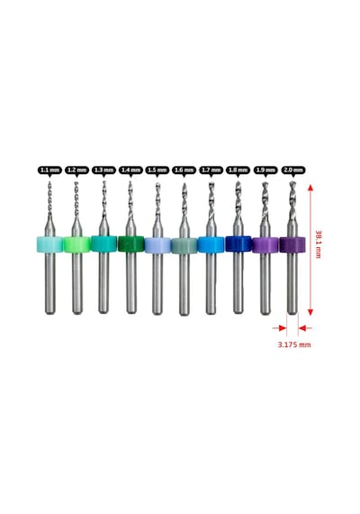 Tomax Mikro Matkap Ucu Seti 10 Lu 1.1-2.0 Mm