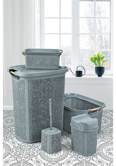 Practical 5 Parça Banyo Seti Gri