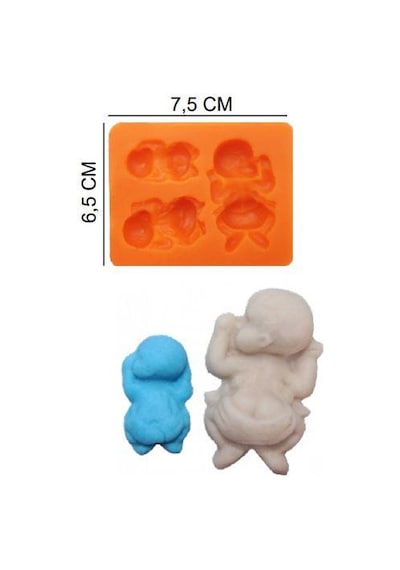 Şeker Hamur Kalıbı Silikon Uyuyan Bebek 6,5 7,5 Cm