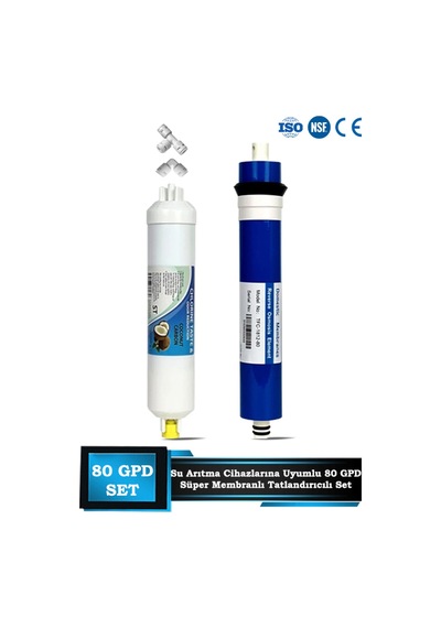 Sumarkt Su Arıtma Cihazı Filtresi 80 Gpd Süper Membranlı Yeni Seri Post Carbon Tatlandırıcı