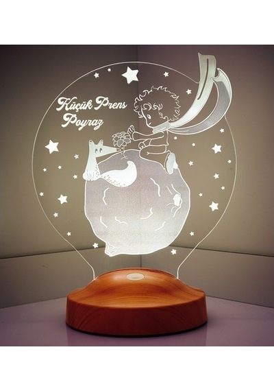 3D 3 Boyutlu Küçük Prens Le Petit Prince Çocuk Hediyesi Led Lamba