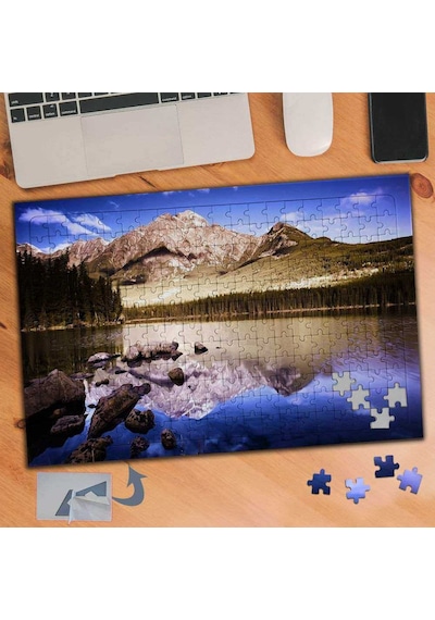 Sıra Dağlar Ve Göl Manzarası 240 Parça Puzzle Yapboz Tablo-268